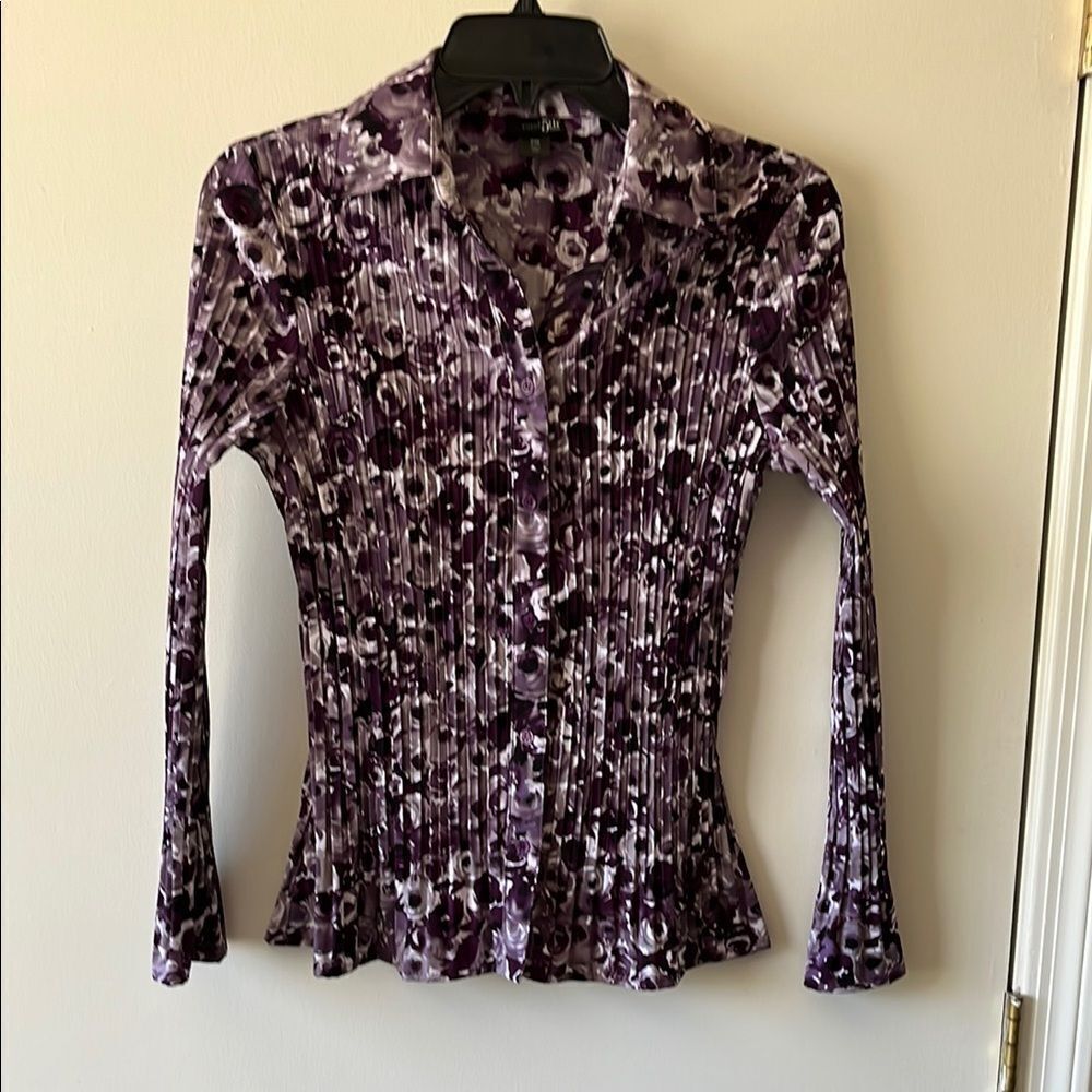 East 5th Purple Button Down Shirt with Notched Collar